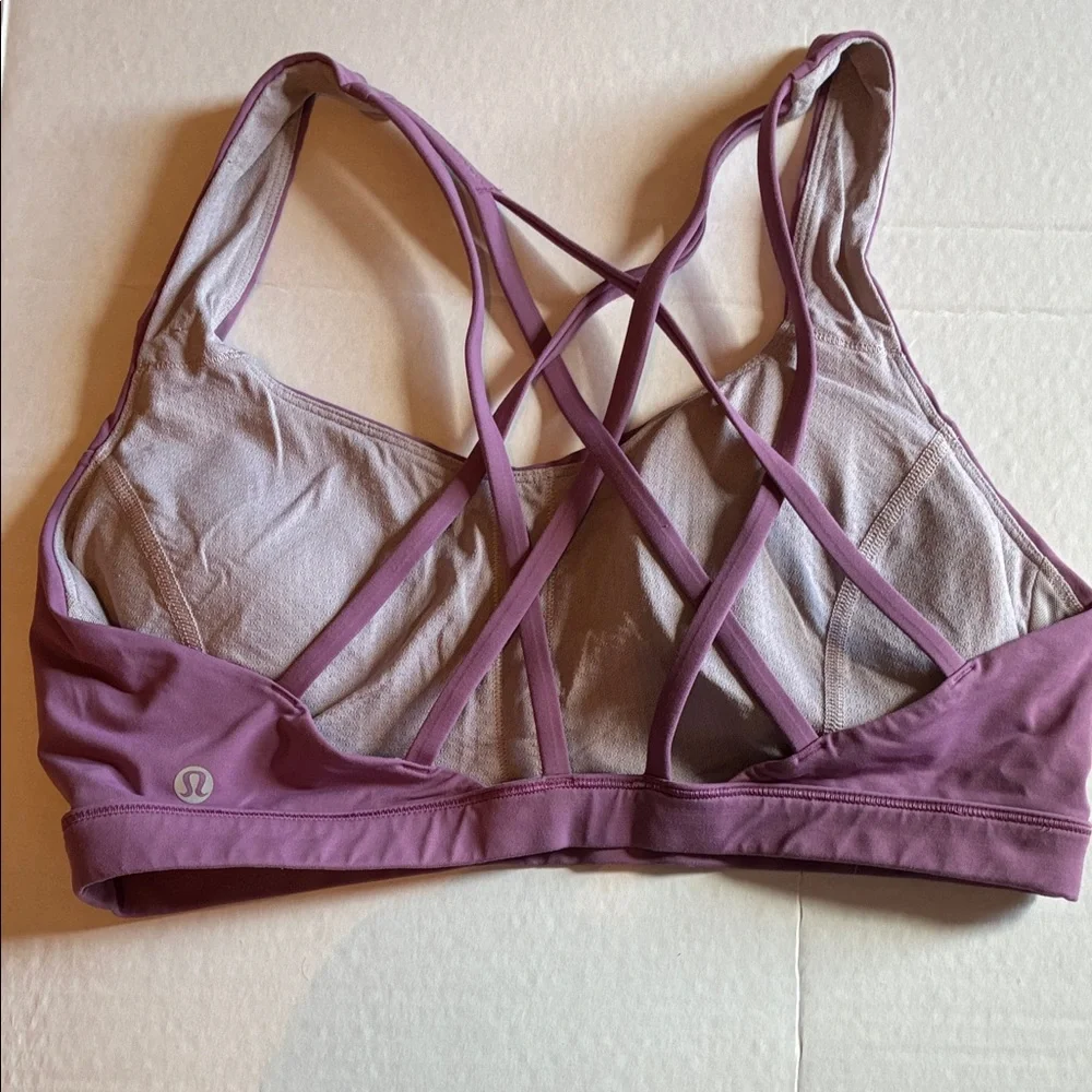 lululemon athletica Mauve Crisscross‎ Strappy Sports Bra
